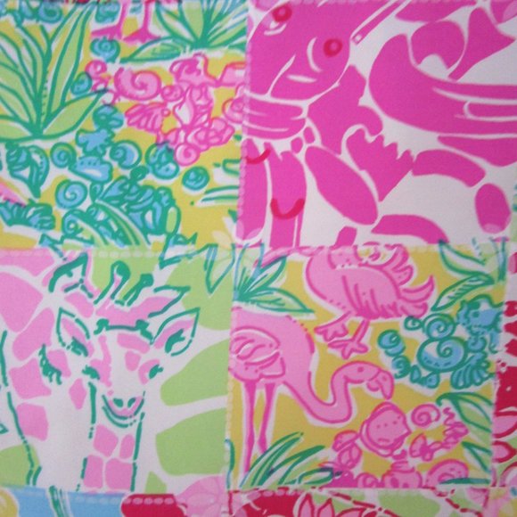 Patchwork Animal Floral Swimsuit One Piece Pink Giraffe Flamingo Lion - Picture 3 of 15